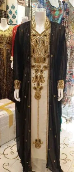 Picture of wedding gown train abaya jilbab kaftan dress dubai kaft