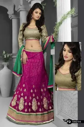 Picture of indian embroidery designer bollywood wedding lehenga ch