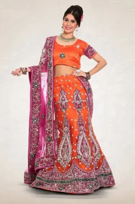 Picture of indian ethnic bridal lehenga choli wedding party wear w