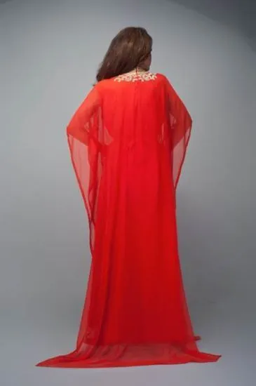Picture of wedding gown with detachable train abaya jilbab kaftan 