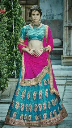 Picture of indian ethnic lehenga designer party wear wedding modes