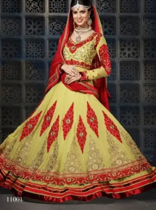 Picture of indian festival women designer dress party wear leheng,