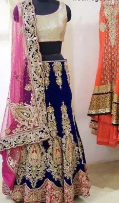 Picture of indian festival women designer dress party wear lehenga