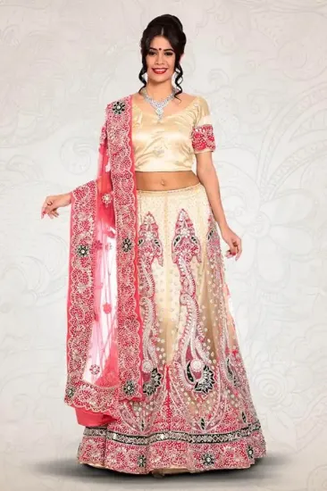 Picture of indian latest designer lehenga blouse set embroidery p,