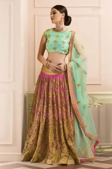 Picture of indian lehenga blouse pakistani wedding bollywood embr,