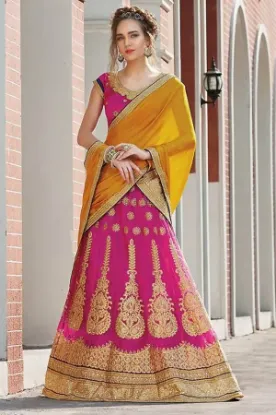 Picture of indian lehenga choli wedding bridal women party wear p,