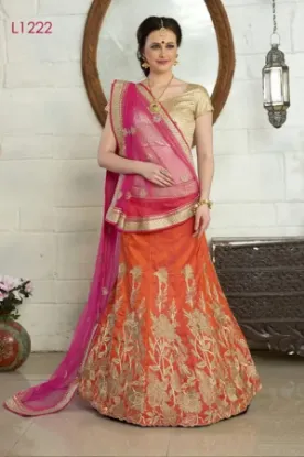 Picture of indian lehenga choli wedding bridal women party wear pa