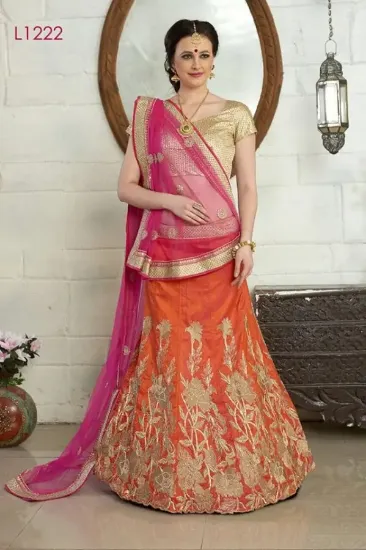 Picture of indian lehenga choli wedding bridal women party wear pa