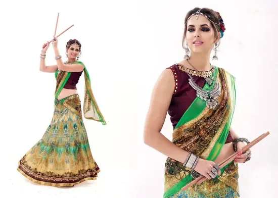 Picture of indian lehenga choli wedding designer pakistani ethnic,