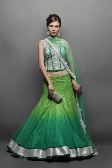 Picture of indian pakistani bridal lehenga ethnic designer lehenga