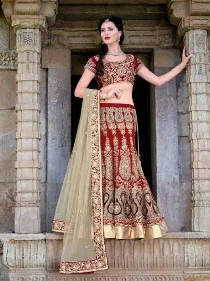 Picture of indian pakistani bridal lehenga gown wedding party wear