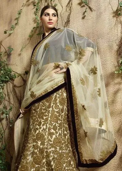 Picture of indian pakistani designer women lehenga wedding dress ,