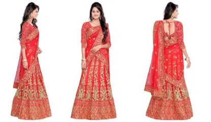 Picture of indian pakistani designer women lehenga wedding dress b