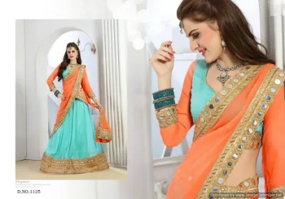 Picture of indian pakistani wedding designer lehenga party dress ,