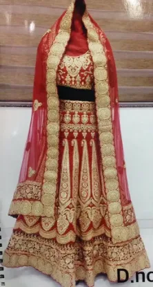 Picture of indian pakistani wedding party wear lehenga choli roya,