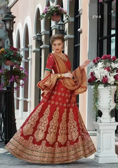 Picture of indian party wear lehenga choli bridal pakistani weddi,