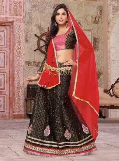 Picture of indian party wear pakistani bollywood choli lehenga wed