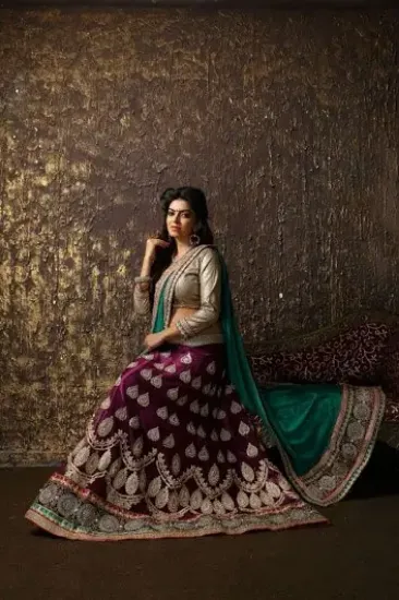 Picture of indian party wear pakistani lehenga modest maxi gown de