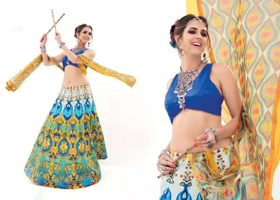 Picture of indian party wear women lehenga designer pakistani sar,