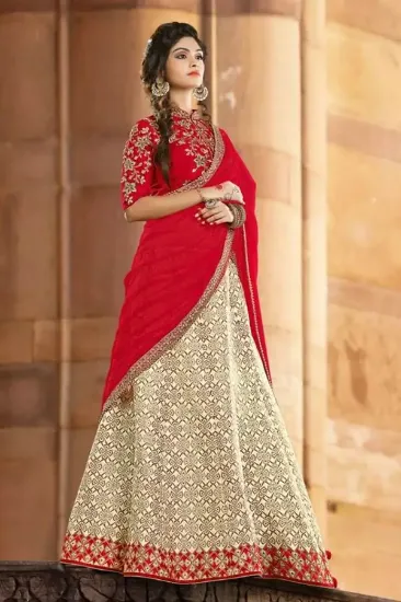 Picture of indian partywear wedding traditional choli lehenga bol,