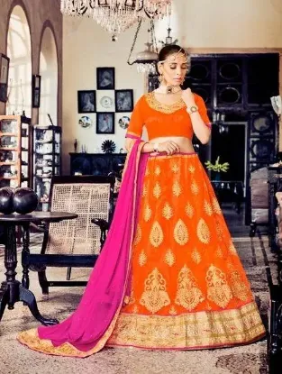 Picture of indian sari dress lehenga party women pakistani bollywo