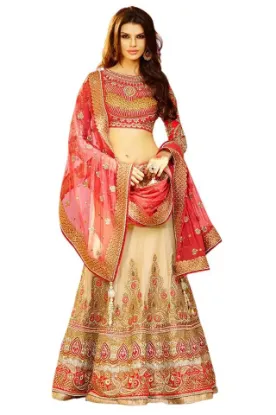 Picture of indian sari party wear designer lehenga saree ethnic wo