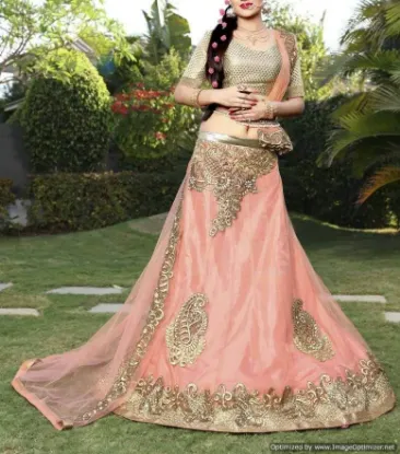 Picture of indian silk lehengachaniya choli,choli,lehenga,belly da