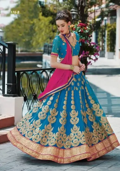 Picture of indian wear wedding lehenga pakistani women party chol,