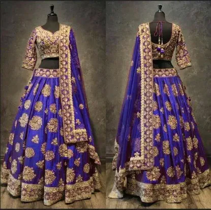 Picture of indian wedding lehenga designer party wear ethnic dres,