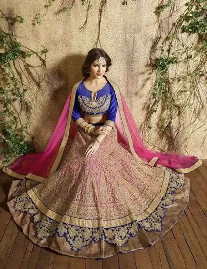 Picture of indian wedding pakistani party wear designer lehenga c,