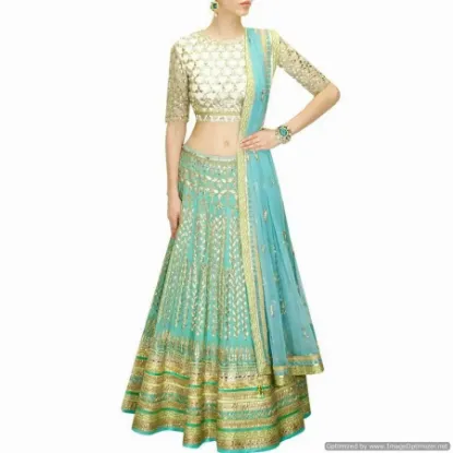 Picture of indian wedding party wear designer lehengapakistani br,