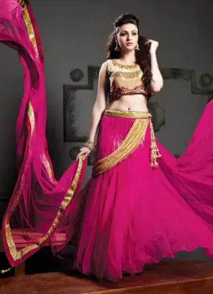 Picture of indian wedding party wear lehenga choli designer lengh,