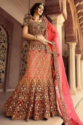 Picture of indian wedding party wear lehenga choli designer lengha