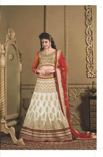 Picture of indian wedding partywear designer lehenga velvet pakist