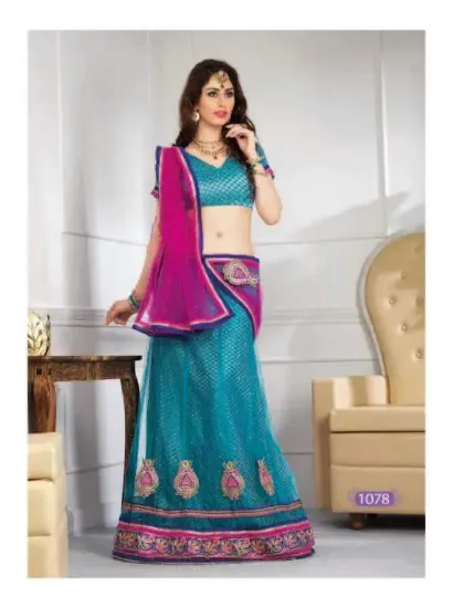 Picture of indian women bridal lehenga choli designer pakistani we