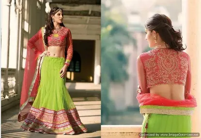 Picture of jute silk lehengachaniya choli,choli,lehenga,belly danc