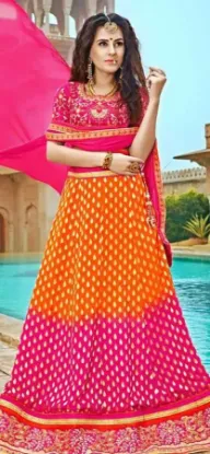 Picture of latest arrival lehenga choli bridal wedding indian des,