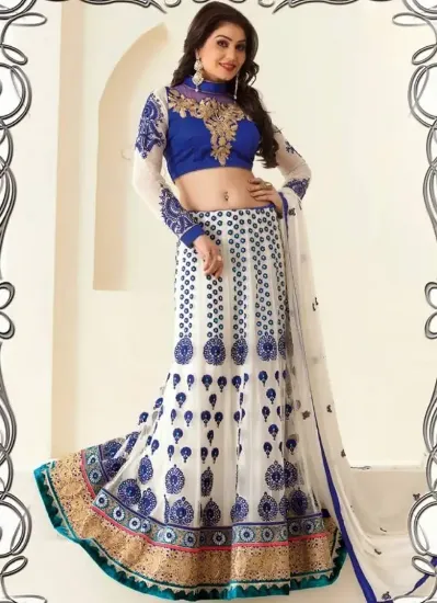 Picture of latest designer party wedding indian pakistani lehenga 