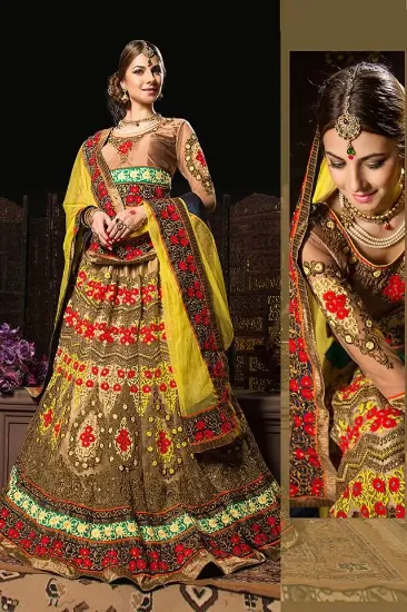 Picture of latest indian designer lehenga choli women wedding wear