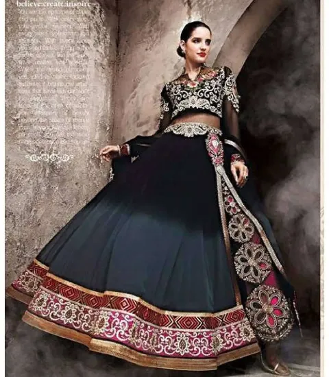 Picture of latest wedding bridal wear bollywood designer embroider