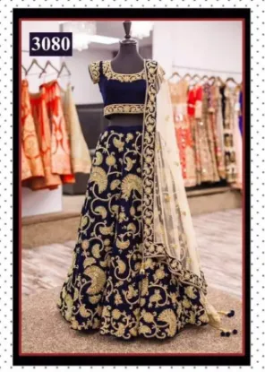 Picture of lehenga blue punjabi patiala designer indian party wea,