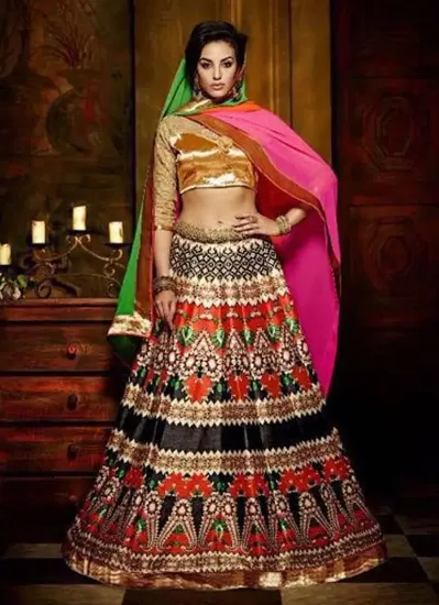 Picture of lehenga blue punjabi patiala designer indian party wear