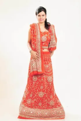 Picture of lehenga choli bollywood choli indian designer silk par,