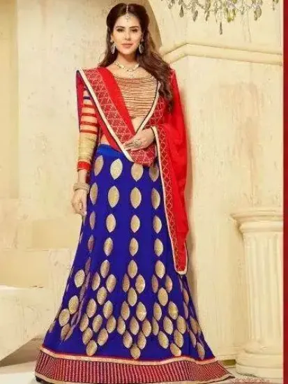 Picture of lehenga choli bollywood choli indian designer silk part