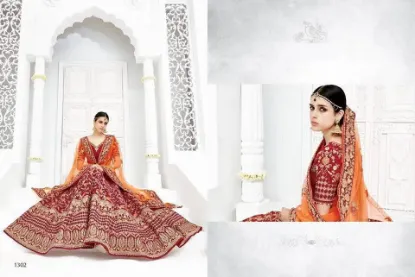 Picture of lehenga choli bollywood choli indian designer silk tra,