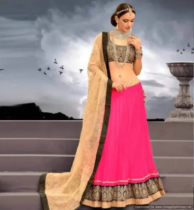 Picture of lehenga choli bollywood party wear wedding sari tradit,