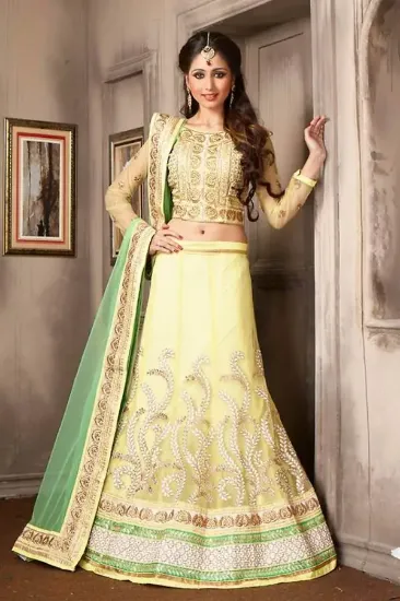 Picture of lehenga choli designer latest indian traditional weddi,