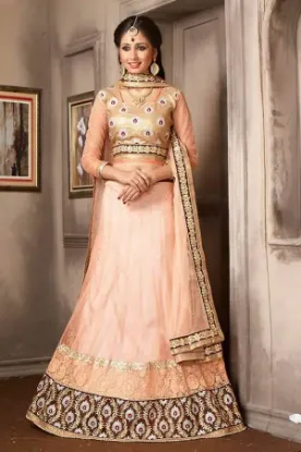 Picture of lehenga choli designer wedding party wear modest maxi g