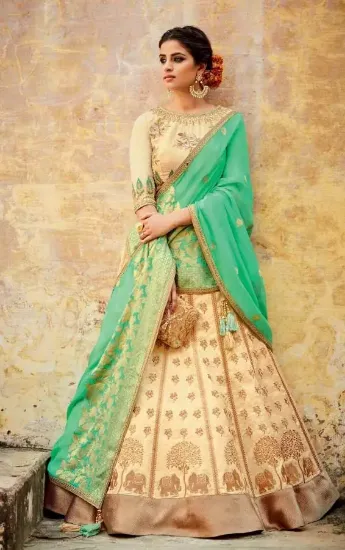 Picture of lehenga choli dupatta set designer indian bollywood wed