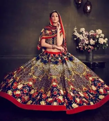 Picture of lehenga choli ethnic partywear traditional wedding wom,